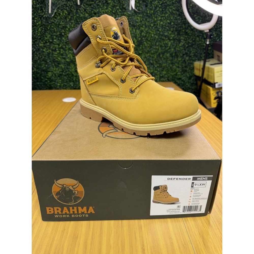 Brahma Men's Defender Waterproof 8" Work Boots Size 9-1/2 XW Brand New In Box